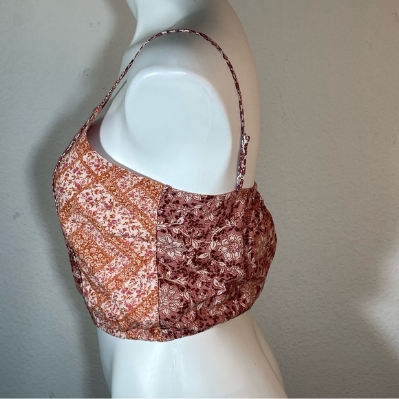 New American Eagle Floral Crop Tank Top XS New NWT New with Tags - Picture 2 of 13